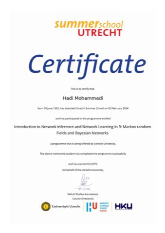 Network Inference and Network Learning in R certificate